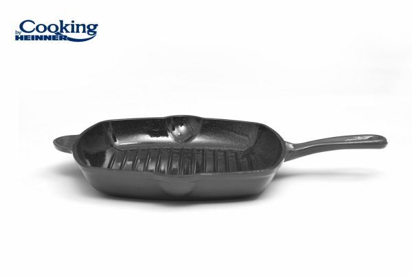 Tigaie Grill Fonta Emailata latime 26.5 cm X inaltime 4.5 cm - imagine 3