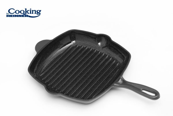 Tigaie Grill Fonta Emailata latime 26.5 cm X inaltime 4.5 cm - imagine 4