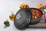 Semioala fonta emailata cu capac 28cm x 13cm 6L