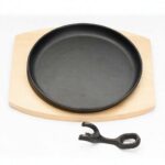 Platou servire rotund plita incinsa 22 cm fonta pura