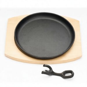 Platou servire rotund plita incinsa 22 cm fonta pura