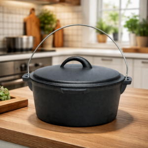 Ceaun fontă pură cu capac 25 cm (3,5 L)