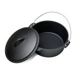 Ceaun fonta pura cu capac 25 cm x 10 cm 3.5 litri