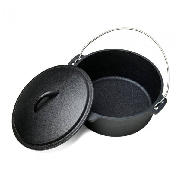 Ceaun fonta pura cu capac 25 cm x 10 cm 3.5 litri