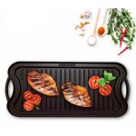Tava grill plita fonta pura 51 cm x 26 cm x 2.5 cm