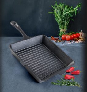Tigaie grill fontă pură 25 cm