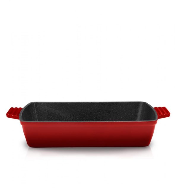 Tava fonta emailata 33 cm x 23 cm x 7 cm