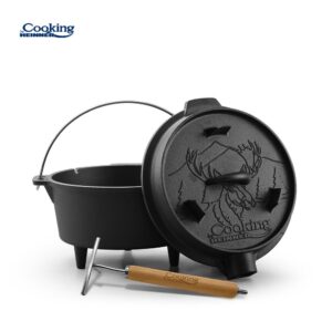 Ceaun fontă pură cu capac tigaie grill 29,5 cm (6 L)