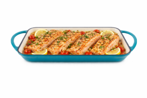 Tavă grill fontă emailată 33 cm