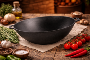 Ceaun fontă wok 8 L