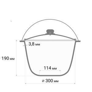 Ceaun fontă pură 10 litri