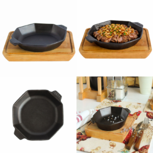 Tigaie octogonală plită încinsă 18 cm