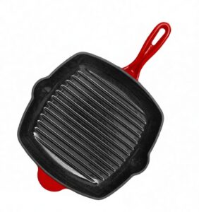 Tigaie grill fontă emailată 26.5 cm