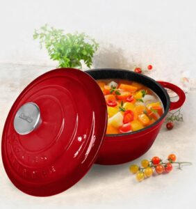 Cratiță fontă emailată cu capac