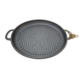 Tigaie grill fonta cu doua manere 40 cm x 4 cm
