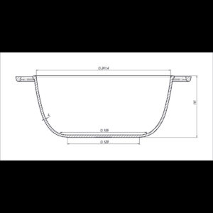 Cratiță fontă 24 cm 4 L