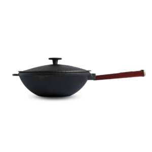 Tigaie wok fontă cu capac 26 cm 2.8 L