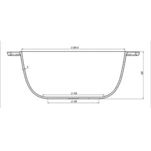 Cratiță fontă 26 cm 5 L