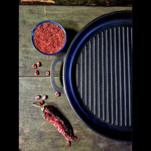 Tigaie rotundă grill fontă 40 × 4 cm