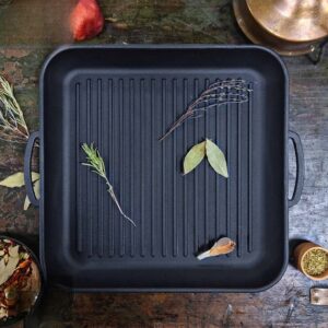 Tavă grill fontă 35 × 35 × 4 cm