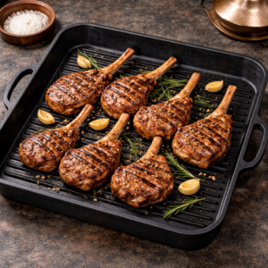 Tavă grill fontă 35 × 35 × 4 cm