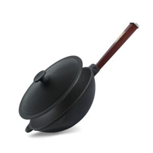 Tigaie fonta Wok cu capac fonta 26 cm 2.8L