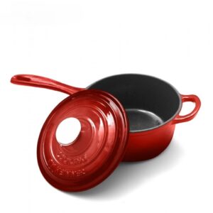 Caserola fonta emailata cu capac 19 cm x 9 cm 1.8 L: