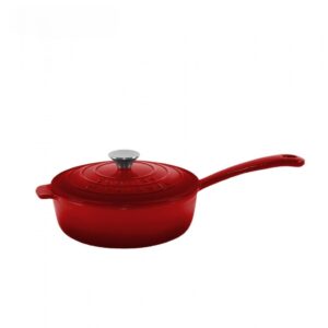 Tigaie adanca fonta emailata cu capac 2.5 L