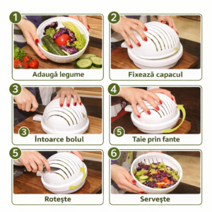 Tocător salată și murături cu bol (18 cm)