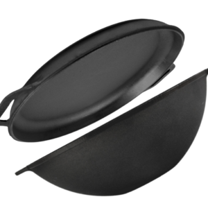 Ceaun din fontă Wok 8L cu capac tigaie