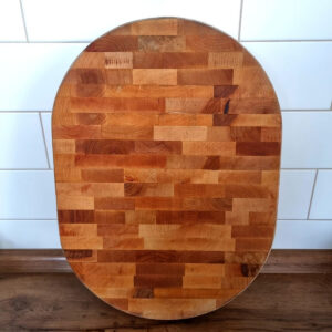 Tocator oval din lemn mozaic