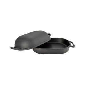 Tavă fontă pură cu capac înalt