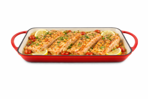 Tavă grill fontă emailată 33 cm