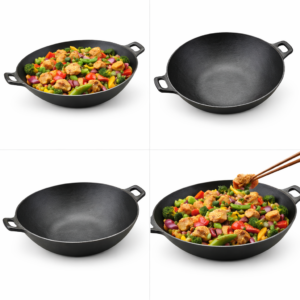 Ceaun wok fontă pură (4.7 L)