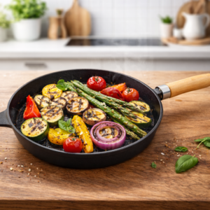 Tigaie fontă grill 24 cm x 4 cm