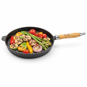 Tigaie fontă grill 24 cm x 4 cm