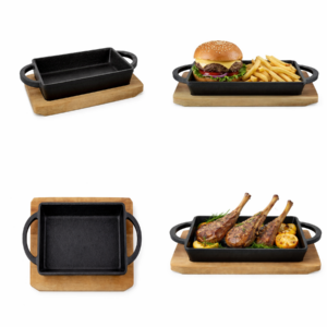 Tavă dreptunghiulară plită încinsă