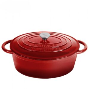 Semioala fonta emailata ovala 6 litri