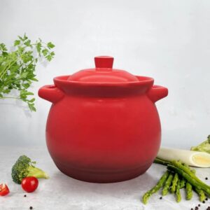 Oală lut-ceramică cu capac 6 L