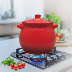 Oală lut-ceramică cu capac 6 L