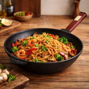 Tigaie fontă wok 24 cm 2,2 L