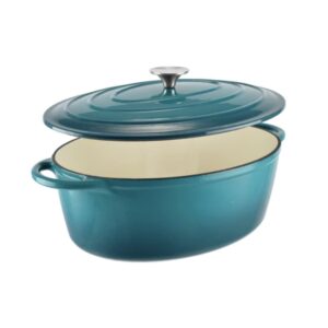 Oală ovală fontă emailată cu capac 7 L