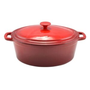 Oală ovală fontă emailată cu capac 8.5 L