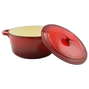 Oală fontă emailată cu capac