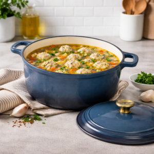 Oală fontă emailată cu capac