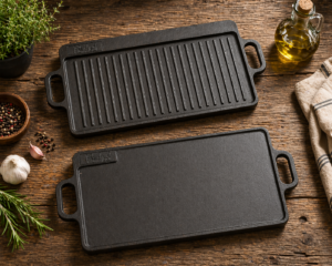 Plită grill fontă două fețe