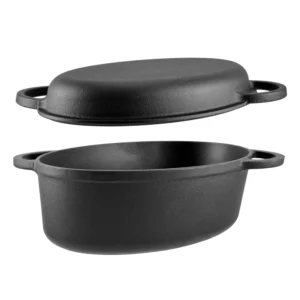 Oală ovală fontă cu capac tigaie 32 cm (4.2 L)