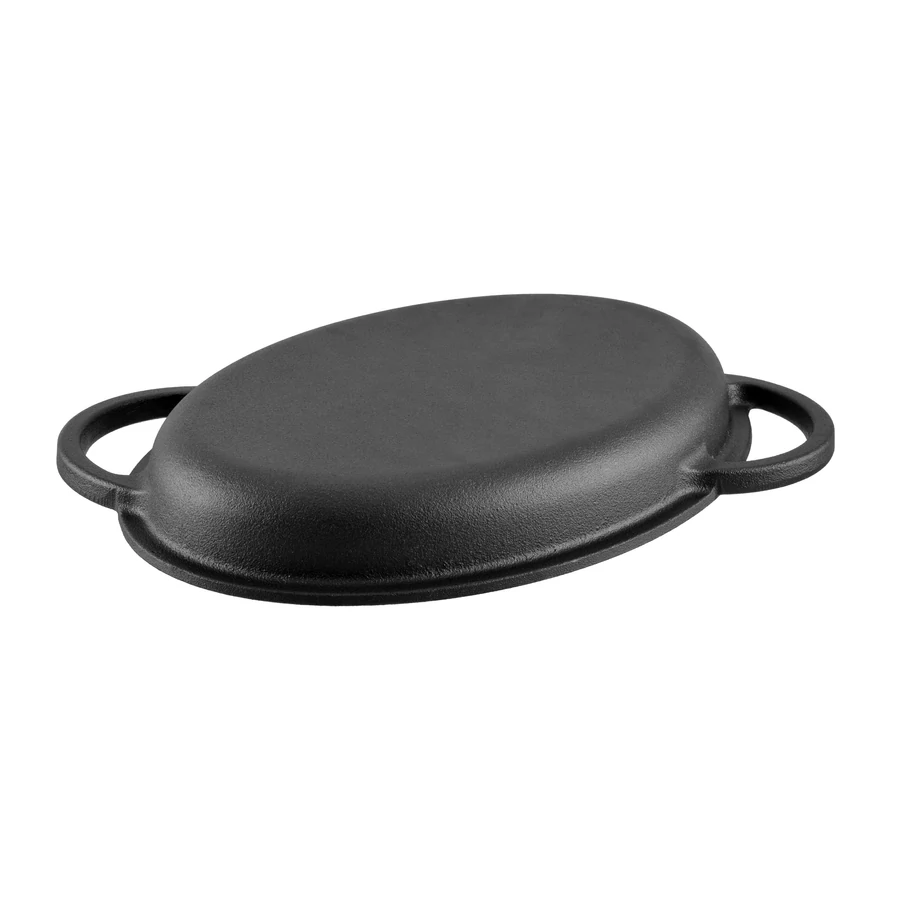 Oală ovală fontă cu capac tigaie 32 cm (4.2 L) - imagine 4