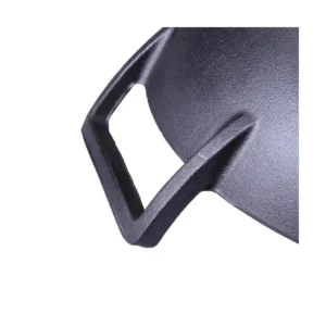 Wok fontă cu capac din lemn 36 cm