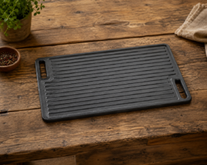 Plită grill fontă pură 45 × 25 cm
